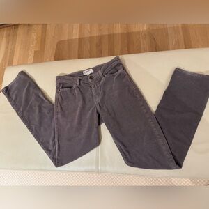 Charlotte Gainsbourg x Current/Elliott grey velvet jeans, size 27